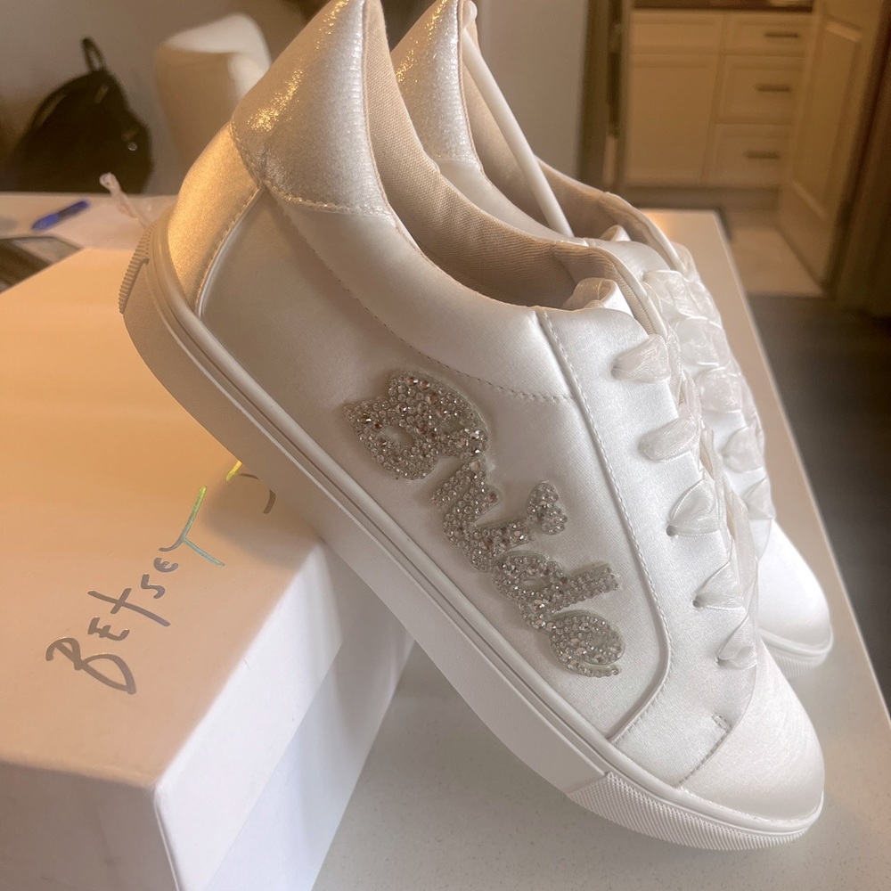 Never been worn! Brand new David’s Bridal Betsey Johnson “bride” shoes